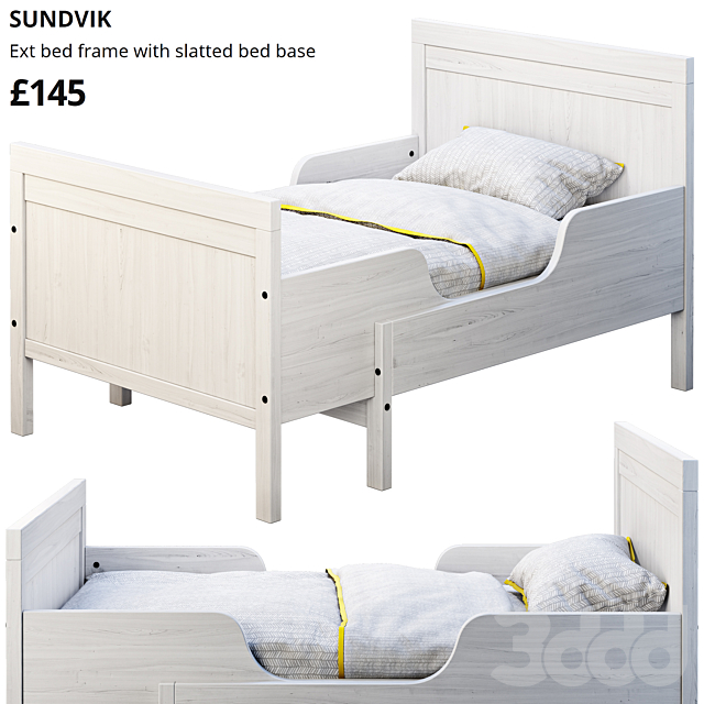 3d modeli krovati ikea sundvik 4