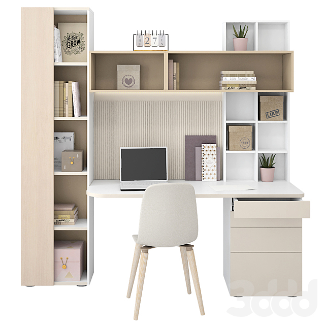 3d Modeli Ofisnaya Mebel Rabochij Stol 01