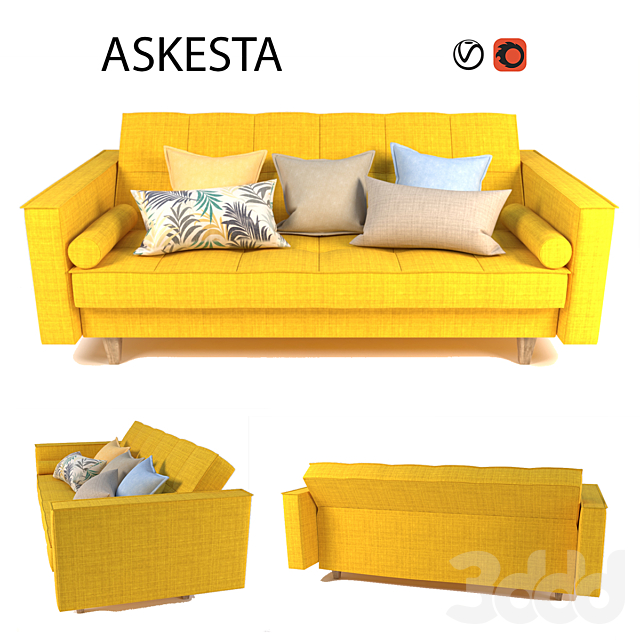 3d modeli divany divan askesta ikea
