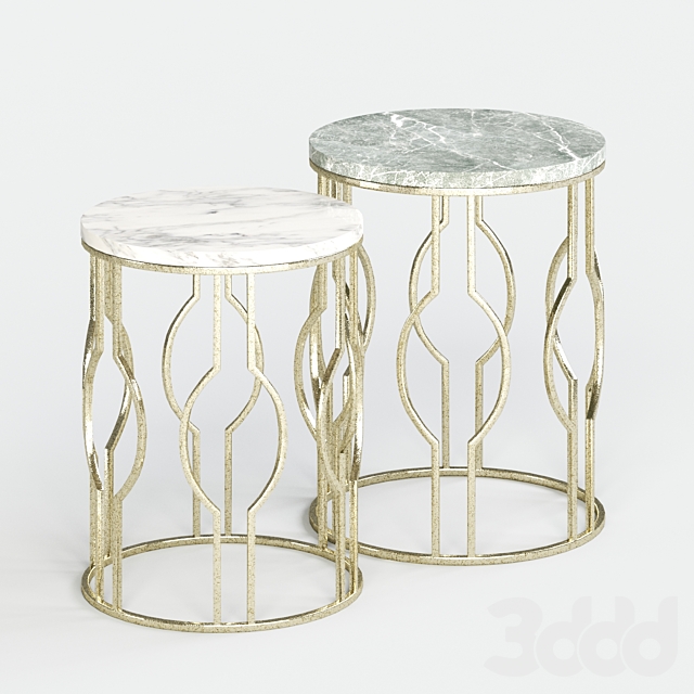 ZARA HOME round marble tables (set of 