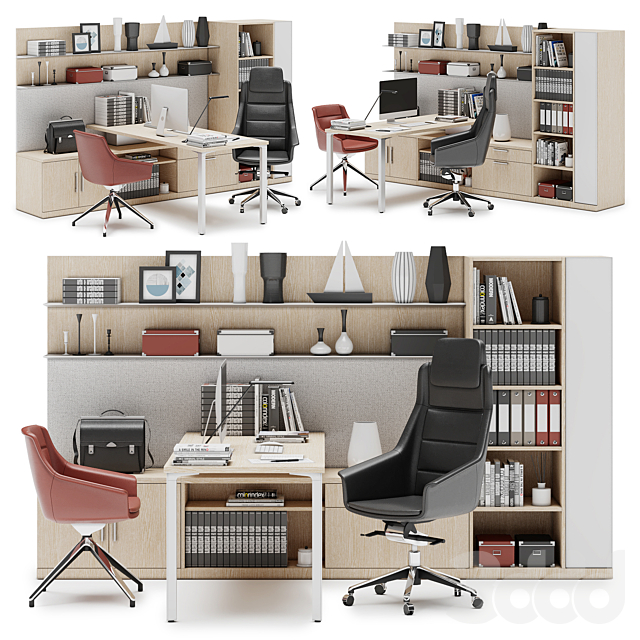Herman Miller Canvas Private Office (v1) Офисная мебель 3D Модель
