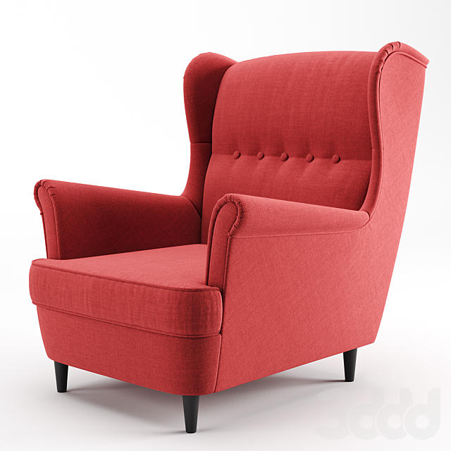 3d modeli kresla kreslo strandmon ikea