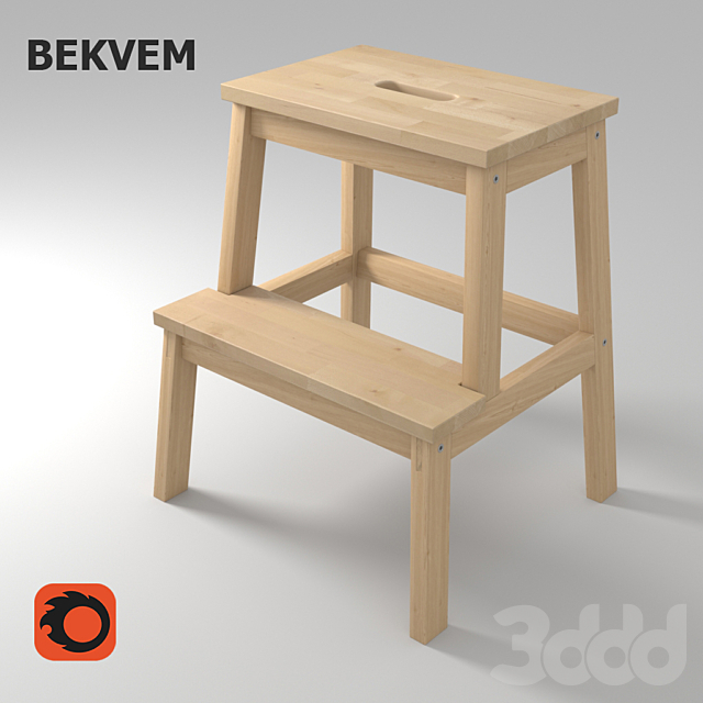 3d modeli stulya ikea taburet
