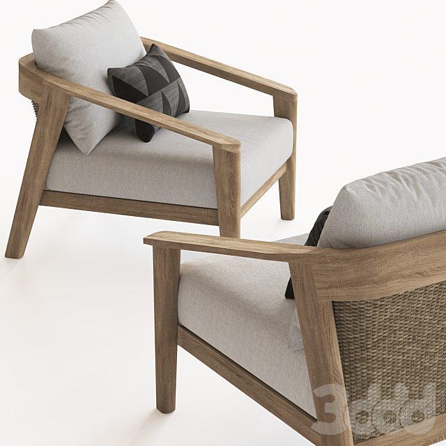 MALTA TEAK LOUNGE CHAIR - Кресла - 3D Модель