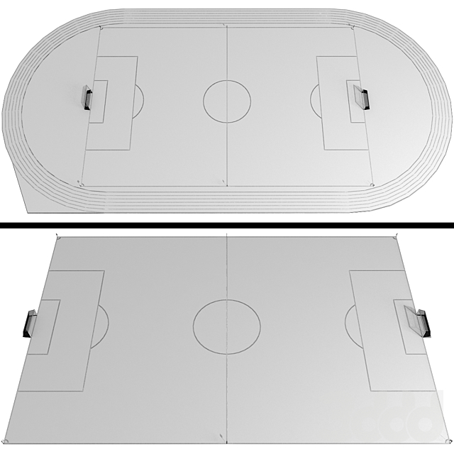 3d modeli sport futbolnoe pole