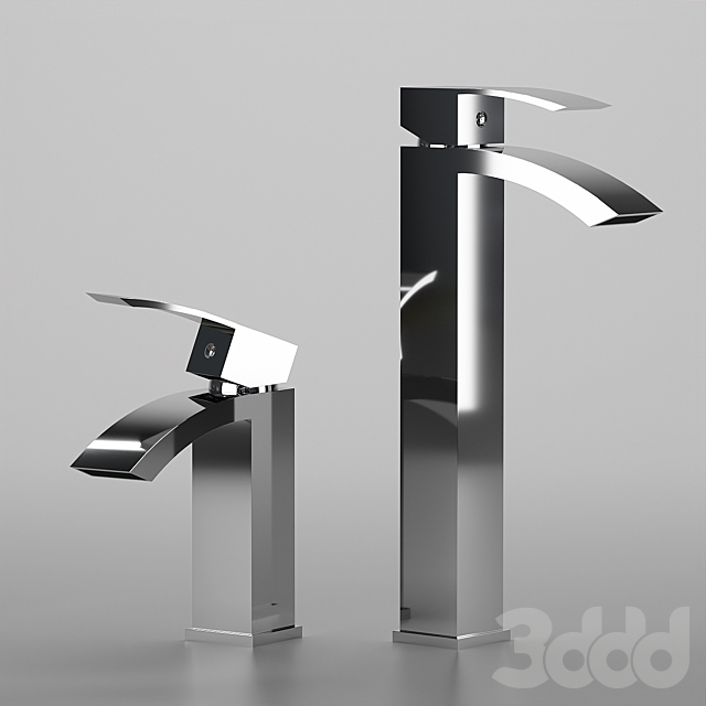 3d модели: Смеситель - Two Size Rectangular Faucet from Grohe