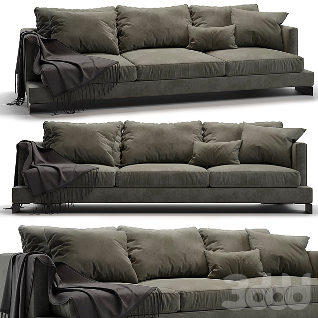 sofa long island flexform green Диваны 3D Модель