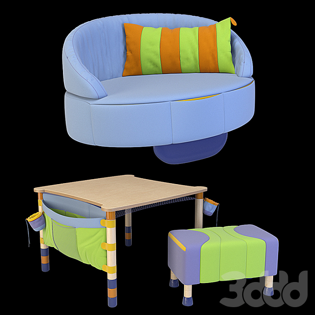 3d Modeli Detskie Detskaya Mebel Haba Set