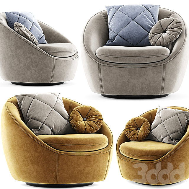 3d модели Кресла Cozy Swivel Chair