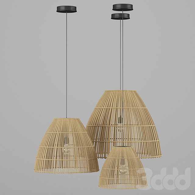 3d модели: Подвесной - Rattan Pendant Light