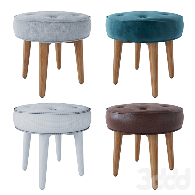 3d Modeli Drugaya Myagkaya Mebel West Elm Mid Century Stool