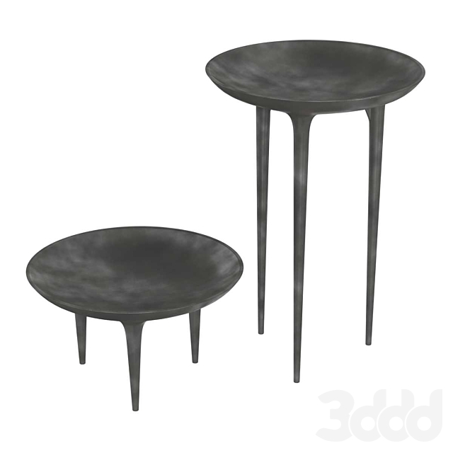 3d Modeli Stoly Rick Owens French Cast Bronze Tall And Low Brazier Side Table Nitrate Patina