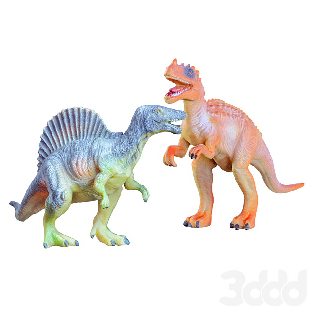Two Toys Dinosaurs Spinosaurus and Ceratosaurus.