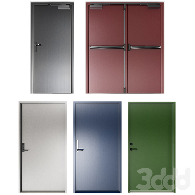 3d Modeli Dveri Metallicheskie Raspashnye Protivopozharnye Dveri Metal Swinging Fire Doors