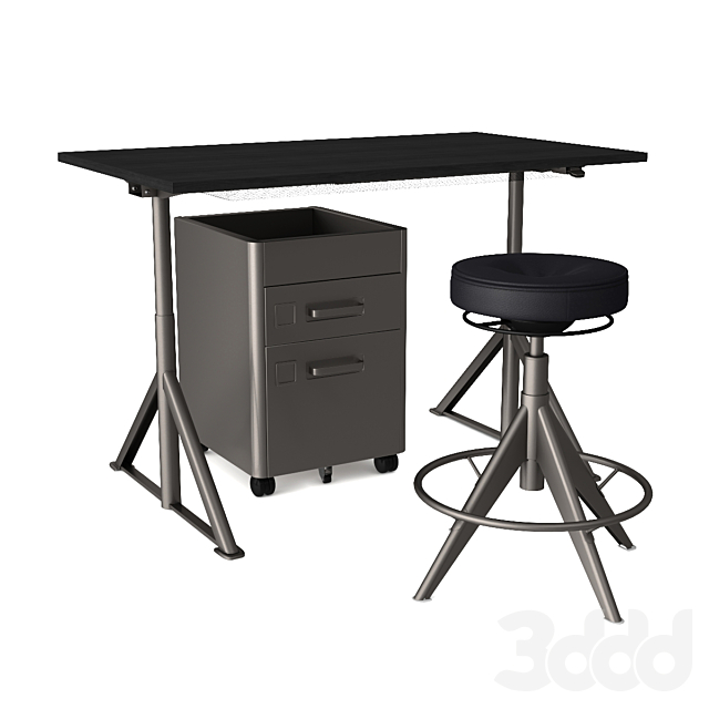 3d Modeli Ofisnaya Mebel Nabor Ofisnoj Mebeli Ikea