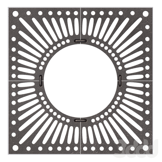 3d модели: Разное - Приствольная решетка 05 (tree grate)