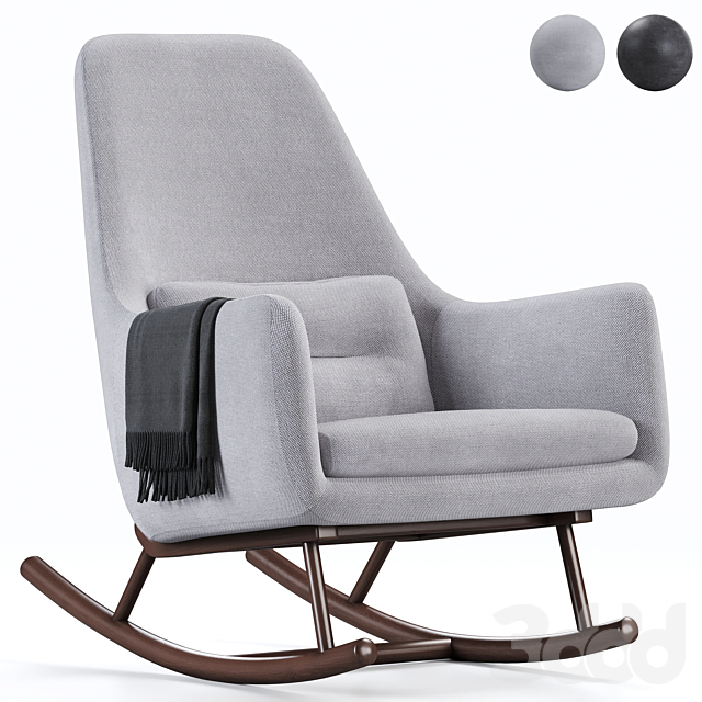 3d Ð¼Ð¾Ð´ÐµÐ»Ð¸: ÐšÑ€ÐµÑÐ»Ð° - CB2 Saic Quantam Rocking Chair
