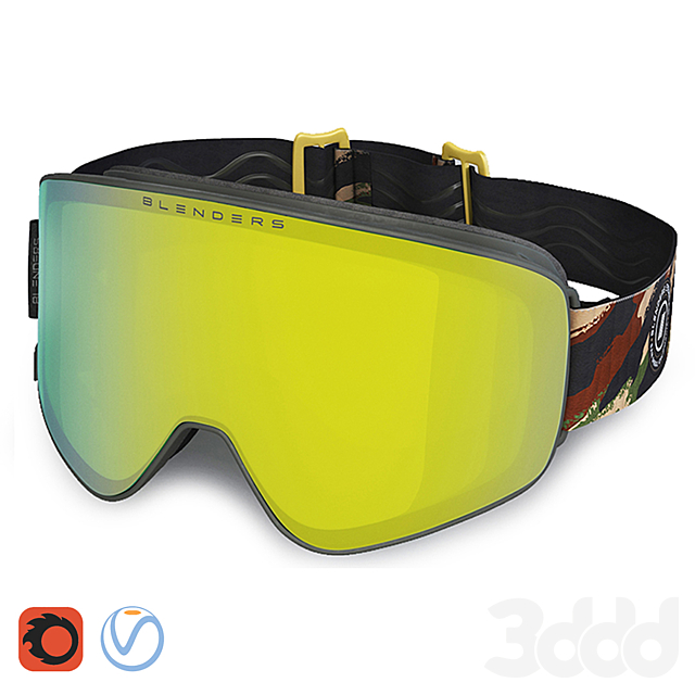Diva Drama Blenders Ski Goggles Спорт 3D Модель