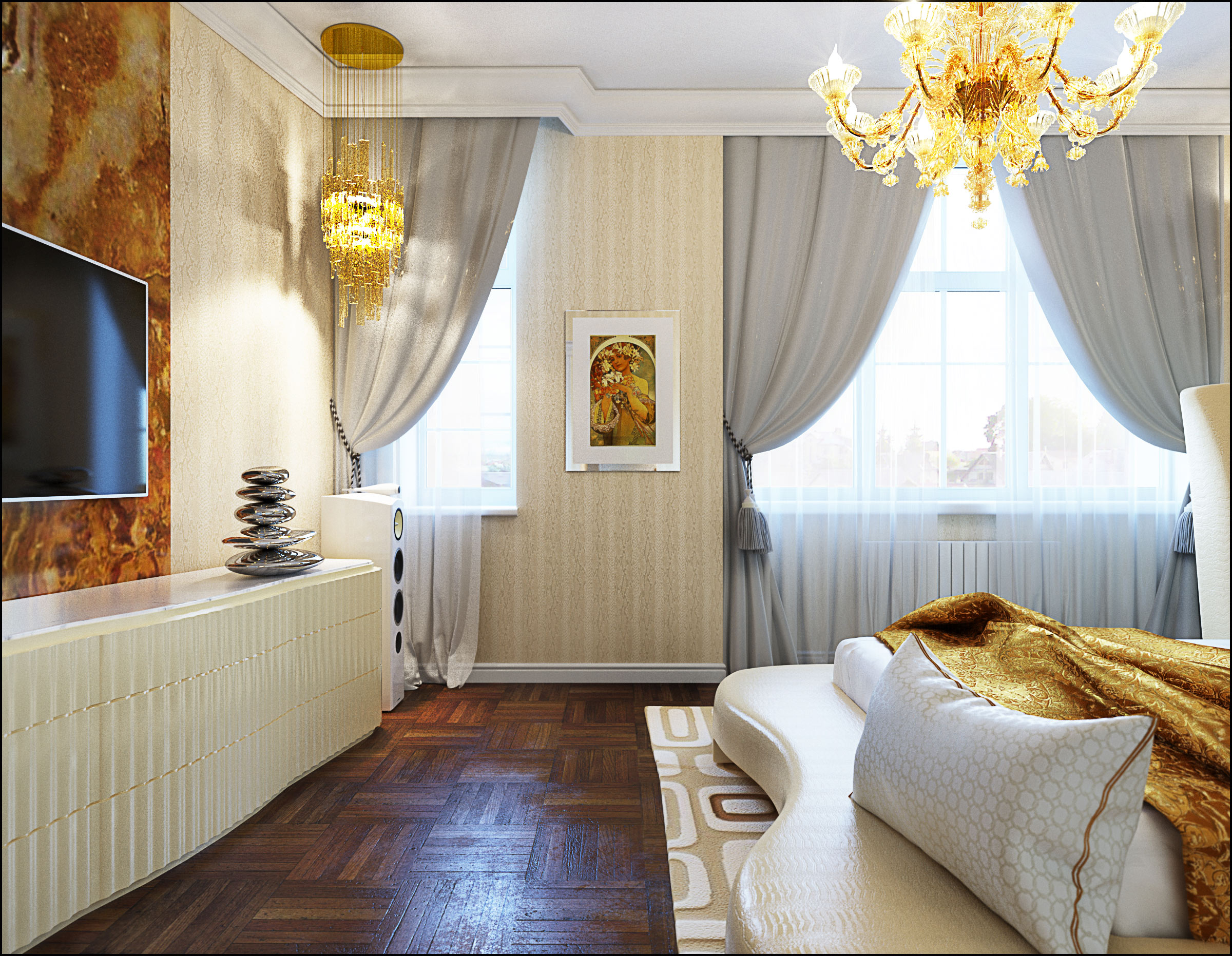 Спальня в частном доме - Галерея 3ddd.ru