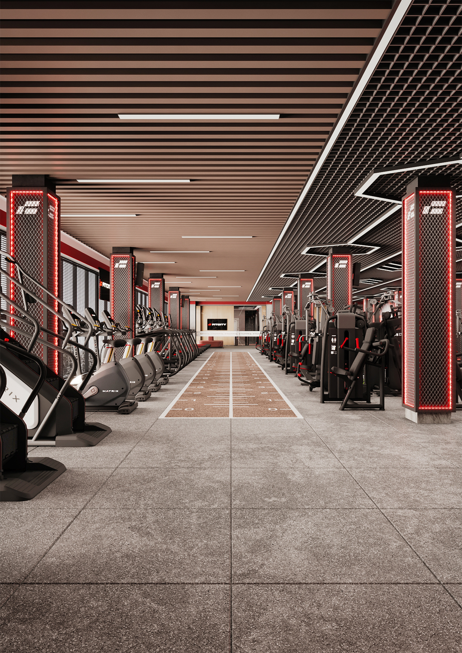 Gym interior design - Работа из галереи 3D Моделей