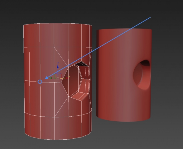 3d max как сделать дырку в цилиндре